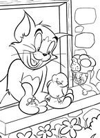 kolorowanki  Tom i Jerry malowanki do wydruku kot i myszka do pokolorowania kredkami nr  6